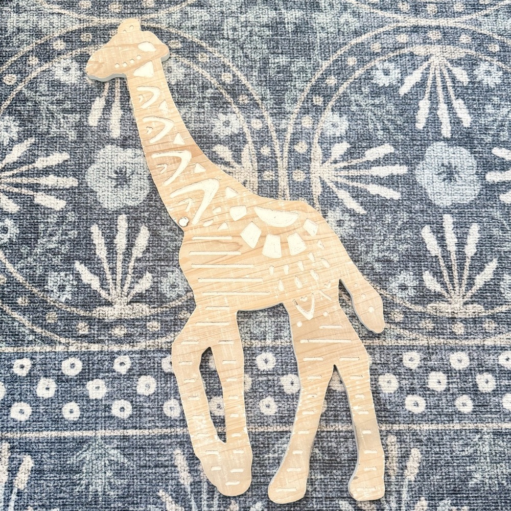 Giraffe Wood Decor Hobby Lobby Tan and White Wall Hanging